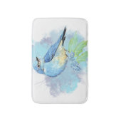 Bluebird Bird Nature Art Badematte (Vorderseite Vertikal)
