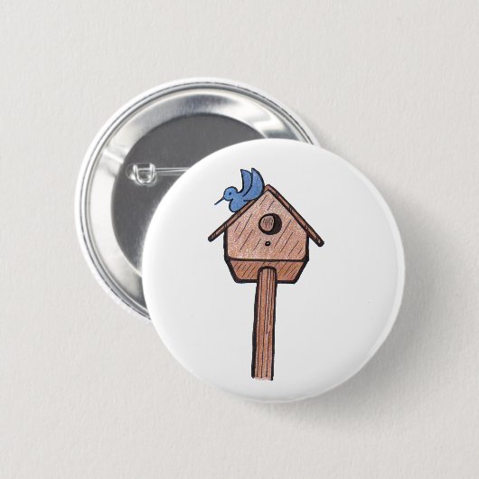 Bluebird Birdhouse..Button.. Button (Vorne & Hinten)