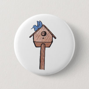 Bluebird Birdhouse..Button.. Button