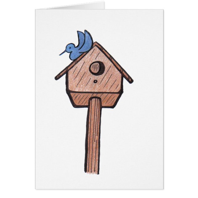 Bluebird Birdhouse...Jeder Anlass Card... (Vorne)