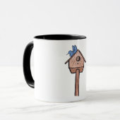 Bluebird Birdhouse.. Tasse... Tasse (Vorderseite Links)