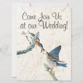 Bluebird Birds Wildlife Animals Hochzeit Einladung (Vorderseite)