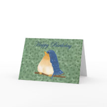 Bluebird Birthday Card (Großes Print)