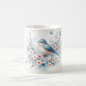 Bluebird Blossom Watercolor Serenity Kaffeetasse (Mittel)