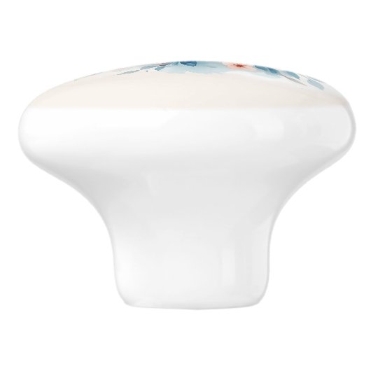 Bluebird Blossom Watercolor Serenity Keramikknauf (Seitenansicht)