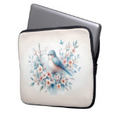 Bluebird Blossom Watercolor Serenity Laptopschutzhülle (Vorderseite Links)