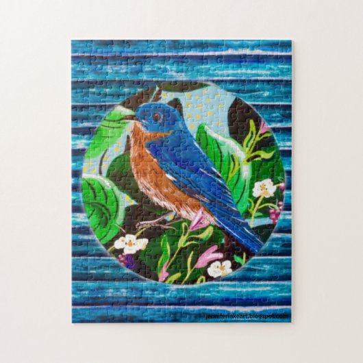 Bluebird Blue Barn Puzzle (Vertikal)