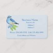 Bluebird Blue Bird Art Collection Visitenkarte (Vorderseite)
