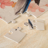 Bluebird Cherry Blossom Tree Malerei Puzzle (Seite)