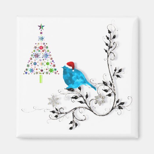 Bluebird & Christmas! Tree Magnet (Vorne)