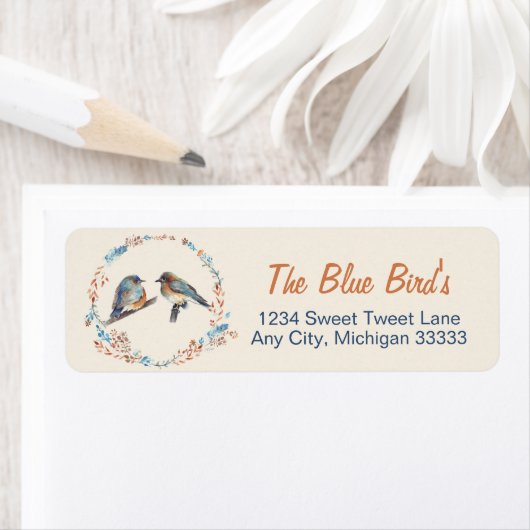 Bluebird Couple Art Label (Insitu)