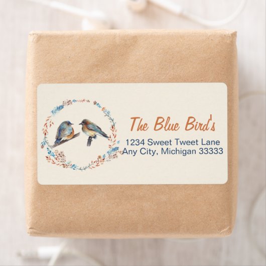 Bluebird Couple Art Label (Insitu)