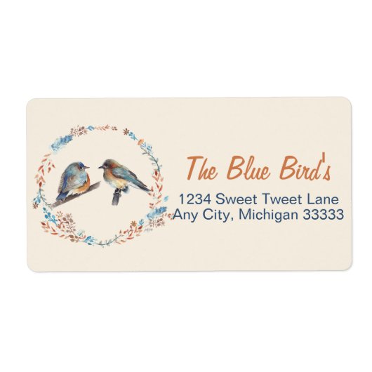 Bluebird Couple Art Label (Vorne)