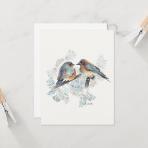 Bluebird Couple Watercolor Note Card