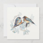 Bluebird Couple Watercolor Note Card (Vorderseite)