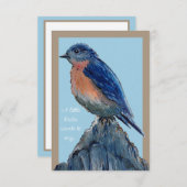 Bluebird Danke-Karte Dankeskarte (Vorne/Hinten)