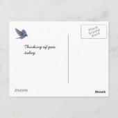 Bluebird Digital Realism Painting Happiness Card Postkarte (Rückseite)