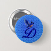 Bluebird Eleant Monogram Initial D Button (Vorne & Hinten)