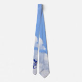 Bluebird Elegant Monogram Anfangsbuchstabe E Krawatte (Rückseite)