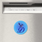 Bluebird Elegant Monogram Initial D Magnet (In Situ (Geschirrspüler))