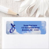 Bluebird Elegant Monogram Initial O Return Address (Insitu)
