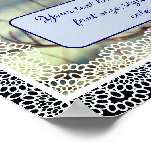 Bluebird erstellt Ihren eigenen Text Personalisier Poster (Ecke)