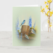 Bluebird Family Gruß Karte (Gelbe Blume)