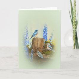 Bluebird Family Gruß Karte