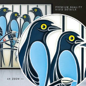 Bluebird Family Mackintosh Art Deco Deco Wand Deco Fliese