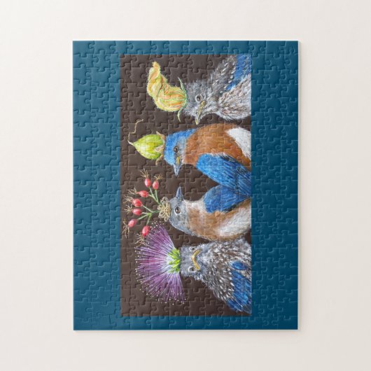 Bluebird-Family-Puzzle Puzzle (Vertikal)