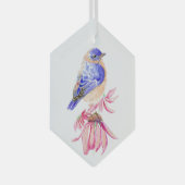 Bluebird Garden Bird Nature Art Ornament Aus Glas (Vorderseite Rechts)