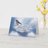 Bluebird-Gedächtnisgedicht Karte (Gelbe Blume)