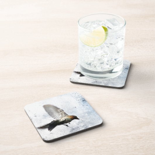 Bluebird Grunge Untersetzer (Rechte Seite)