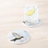 Bluebird Grunge Untersetzer (Seite)