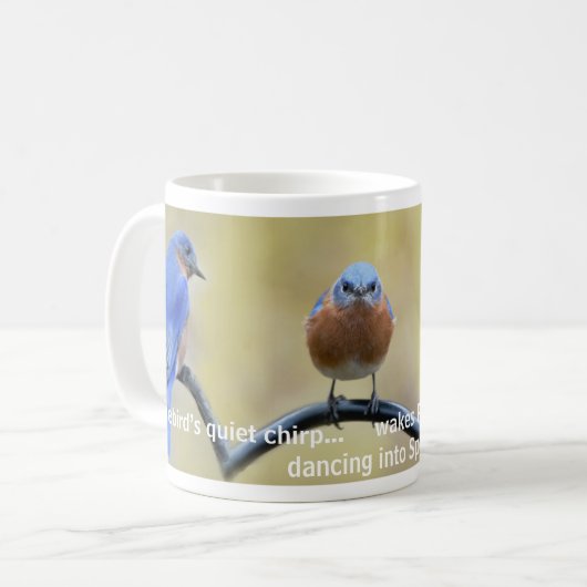 Bluebird Haiku Tasse (Vorderseite Links)