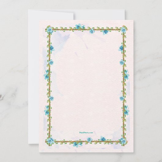 Bluebird Happiness Einladung (Rückseite)