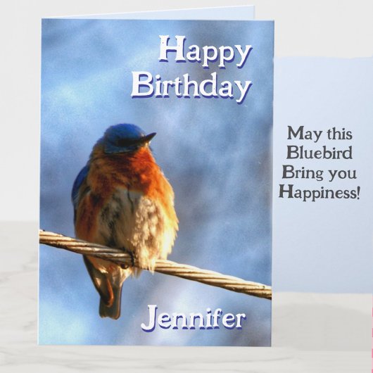 Bluebird Happy Fotografy Geburtstag Karte