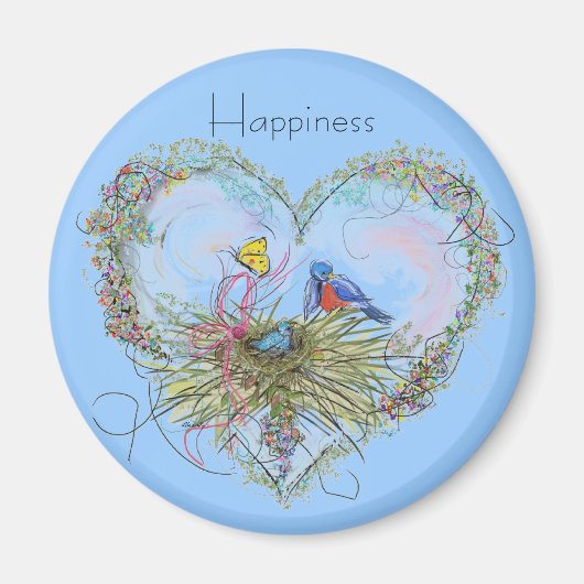 Bluebird Happy Magnet (Vorne)