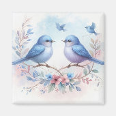 Bluebird Harmony on a Floral Perch Magnet (Vorne)