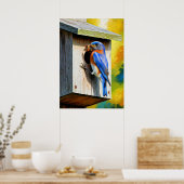 Bluebird Haven Füttre die Babys Poster (Küche)