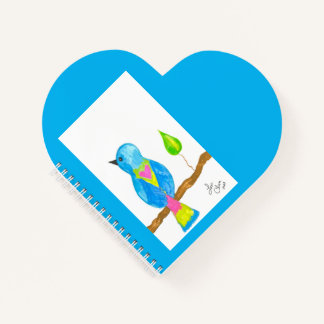 Bluebird Heart Notebook von Liebe Cheri Notizblock