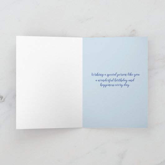 Bluebird Herbst lässt glücklich Geburtstag Karte (Innenseite)