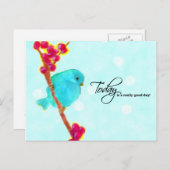 Bluebird - Heute ist ein wirklich guter Tag Postkarte (Vorne/Hinten)
