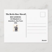 Bluebird House - Funny Change Address Postcard Postkarte (Rückseite)