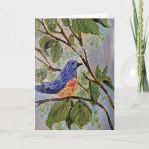 Bluebird im April Karte