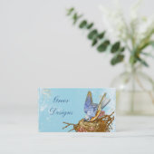 Bluebird im Nest Business Visitenkarte (Stehend Vorderseite)