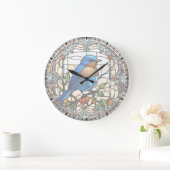 Bluebird-Imitate - Bleistift Blauer Vogel Große Wanduhr (Zuhause)