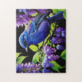 Bluebird in der Wisteria Puzzle (Vertikal)