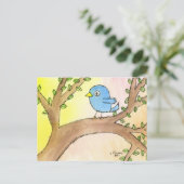 Bluebird in einem Baum Postkarte (Stehend Vorderseite)