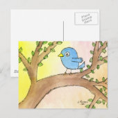 Bluebird in einem Baum Postkarte (Vorne/Hinten)